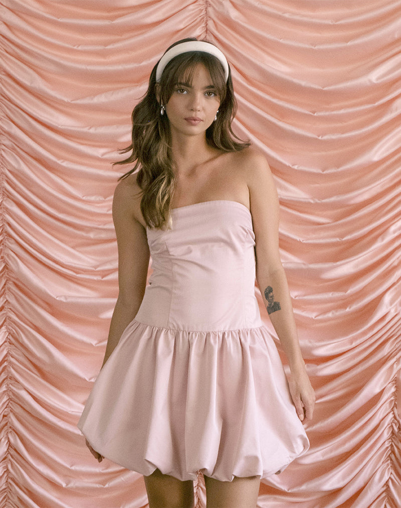 Minivestido Krayofa Puffball en rosa bebé