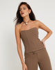 Imagen de Kyana Corset Top a rayas marrón