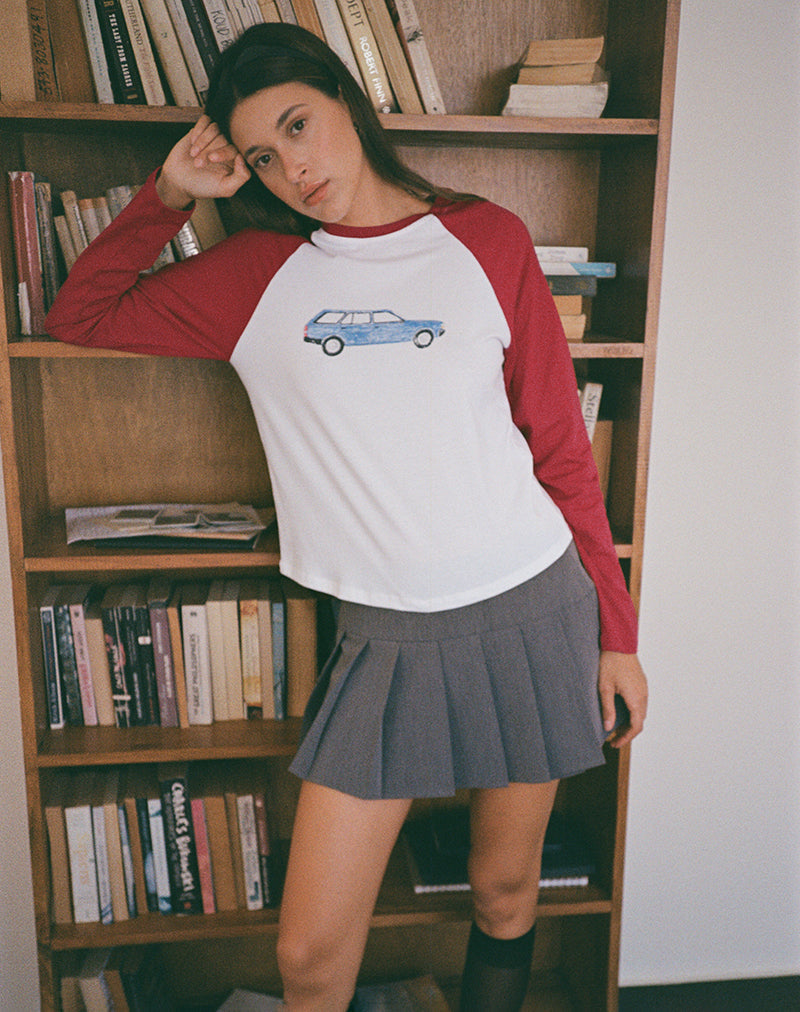 Imagen de Kyiato Top in Adrenaline Red Car Print
