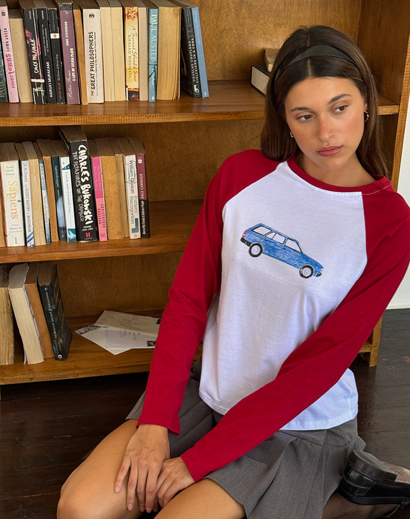 Kyiato Top en Adrenaline Red Car Print