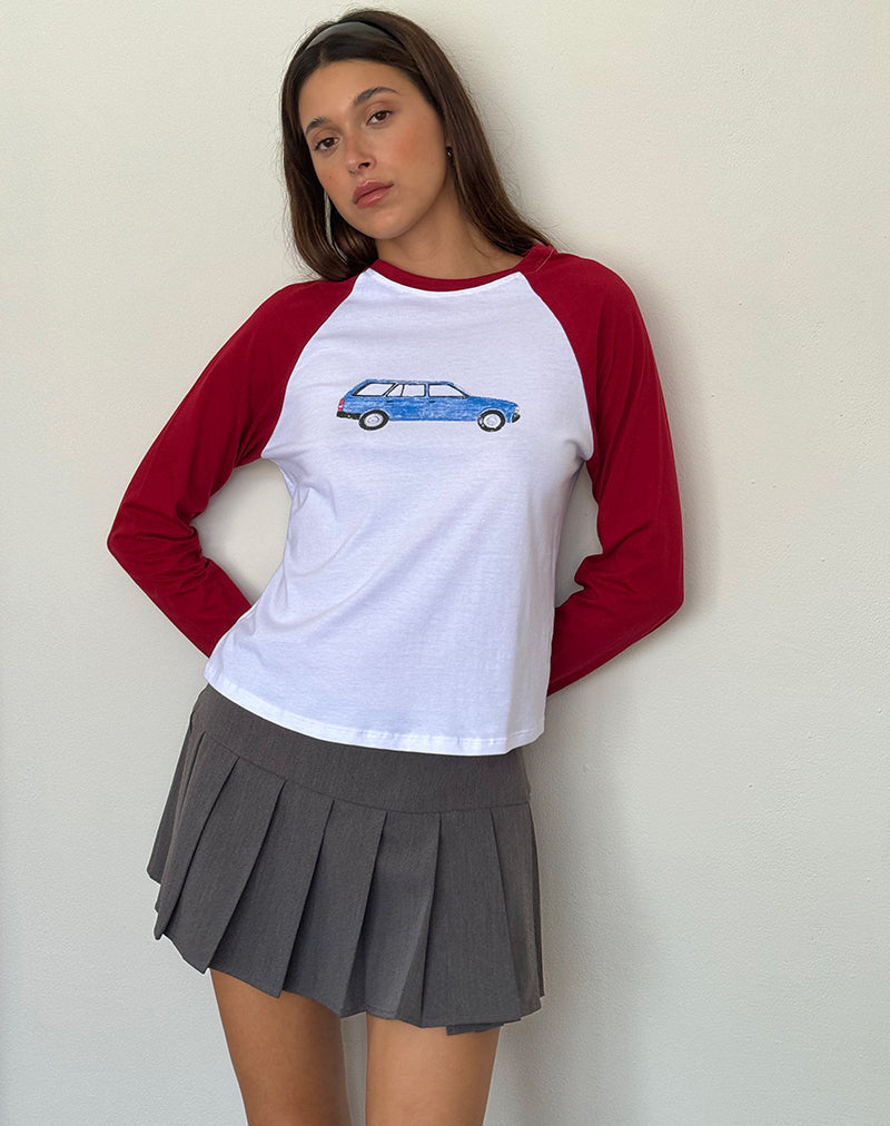 Kyiato Top en Adrenaline Red Car Print