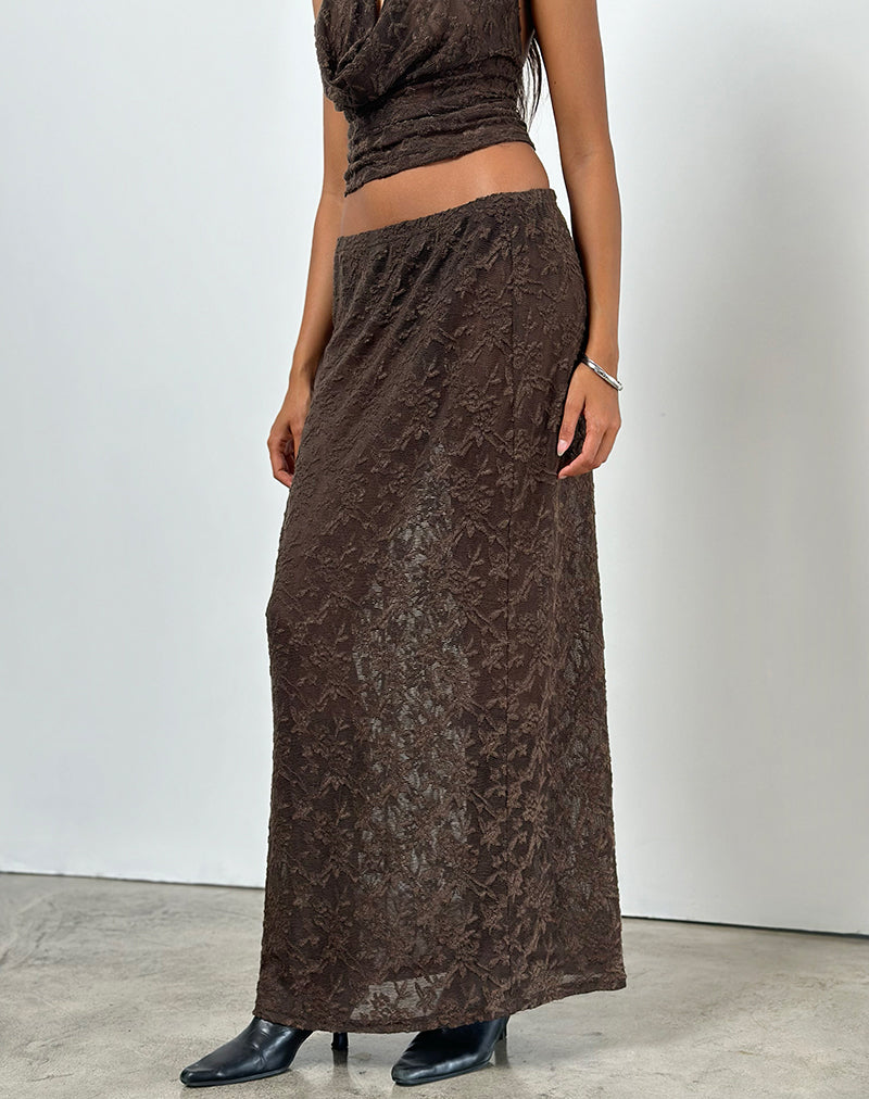 Imagen de Tulus Falda en Jacquard Marrón Oscuro