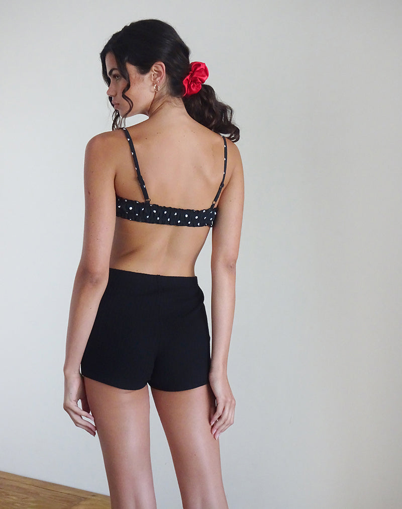 imagen de Kyomi Shorts en negro acanalado