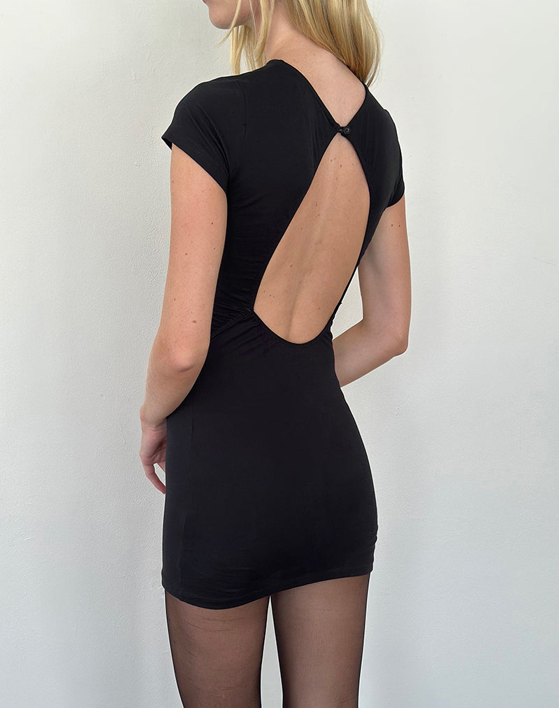 Minivestido Kyuki de licra negra