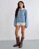 Imagen de la chaqueta Kahyun en denim lavado claro
