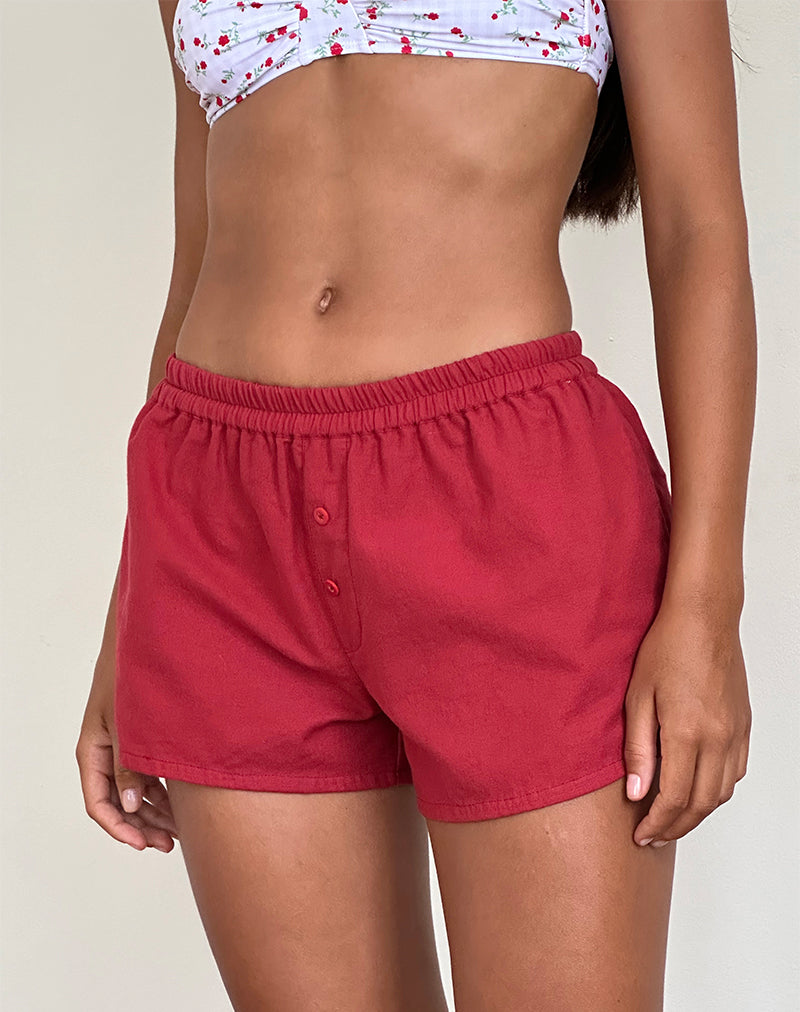 Pantalones cortos Laboxe en rojo adrenalina