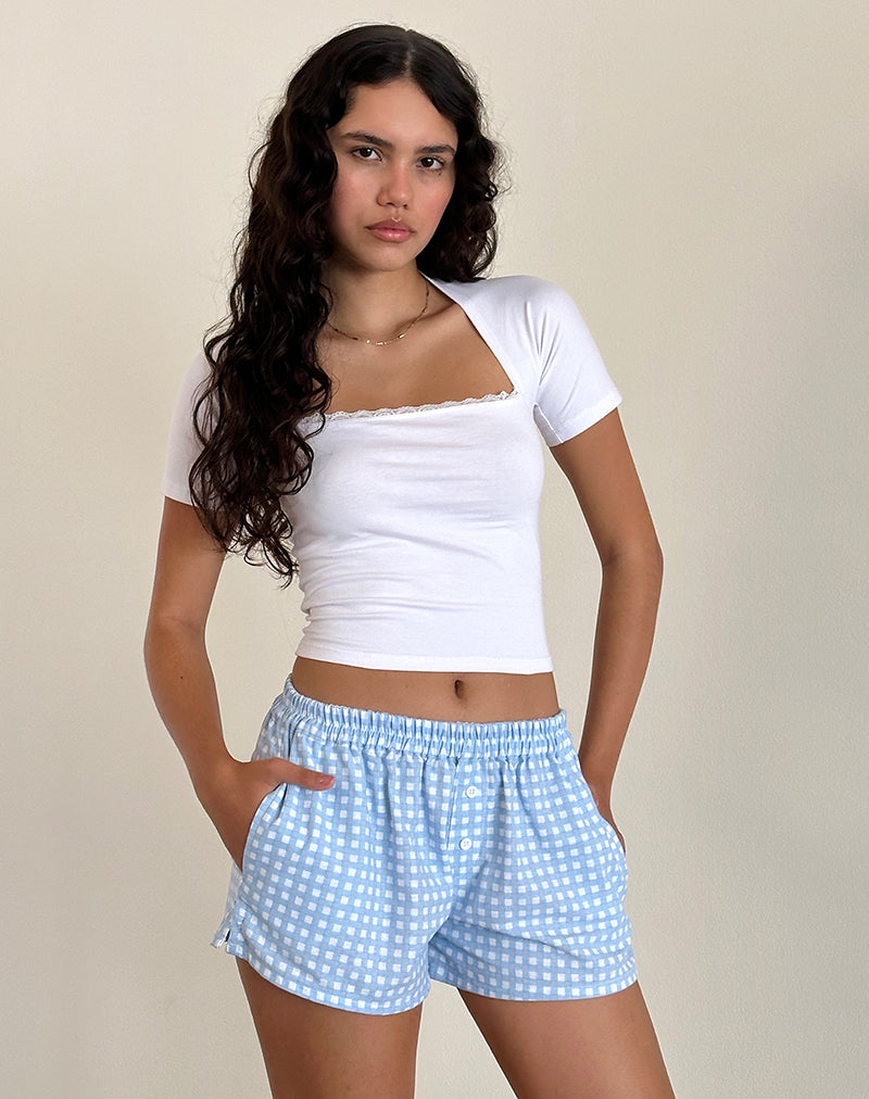 Calzoncillos Laboxe en guinga azul