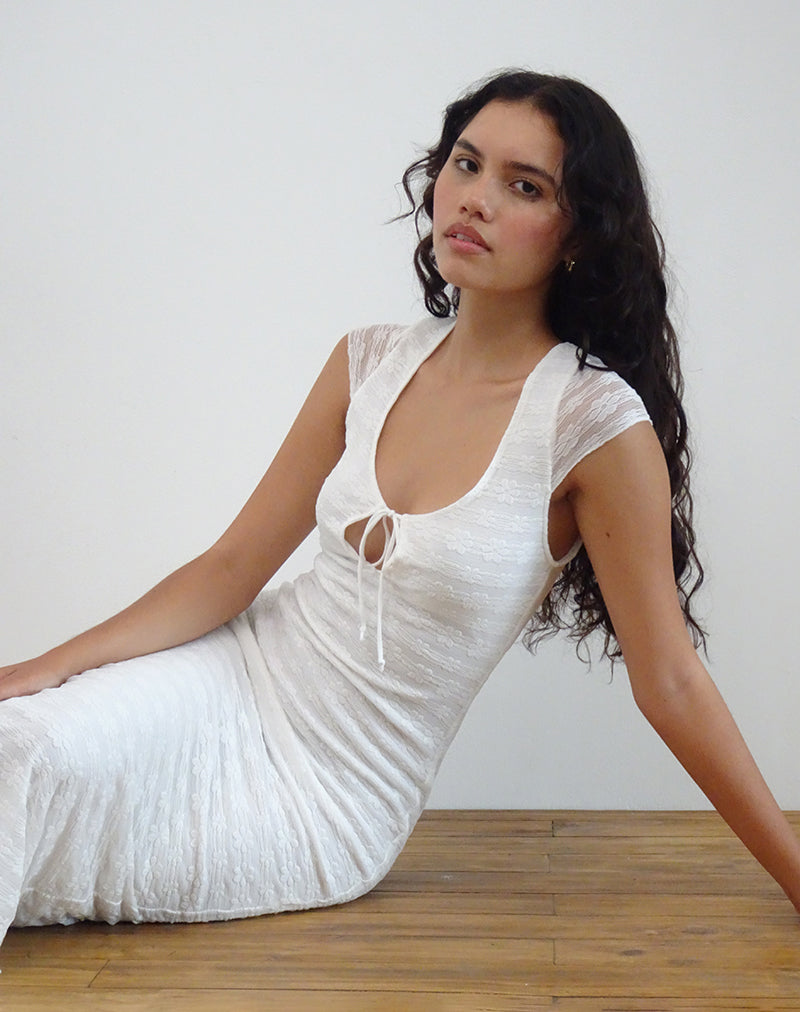 Imagen de Labuan Maxi Dress in Celosia Lace Blanco