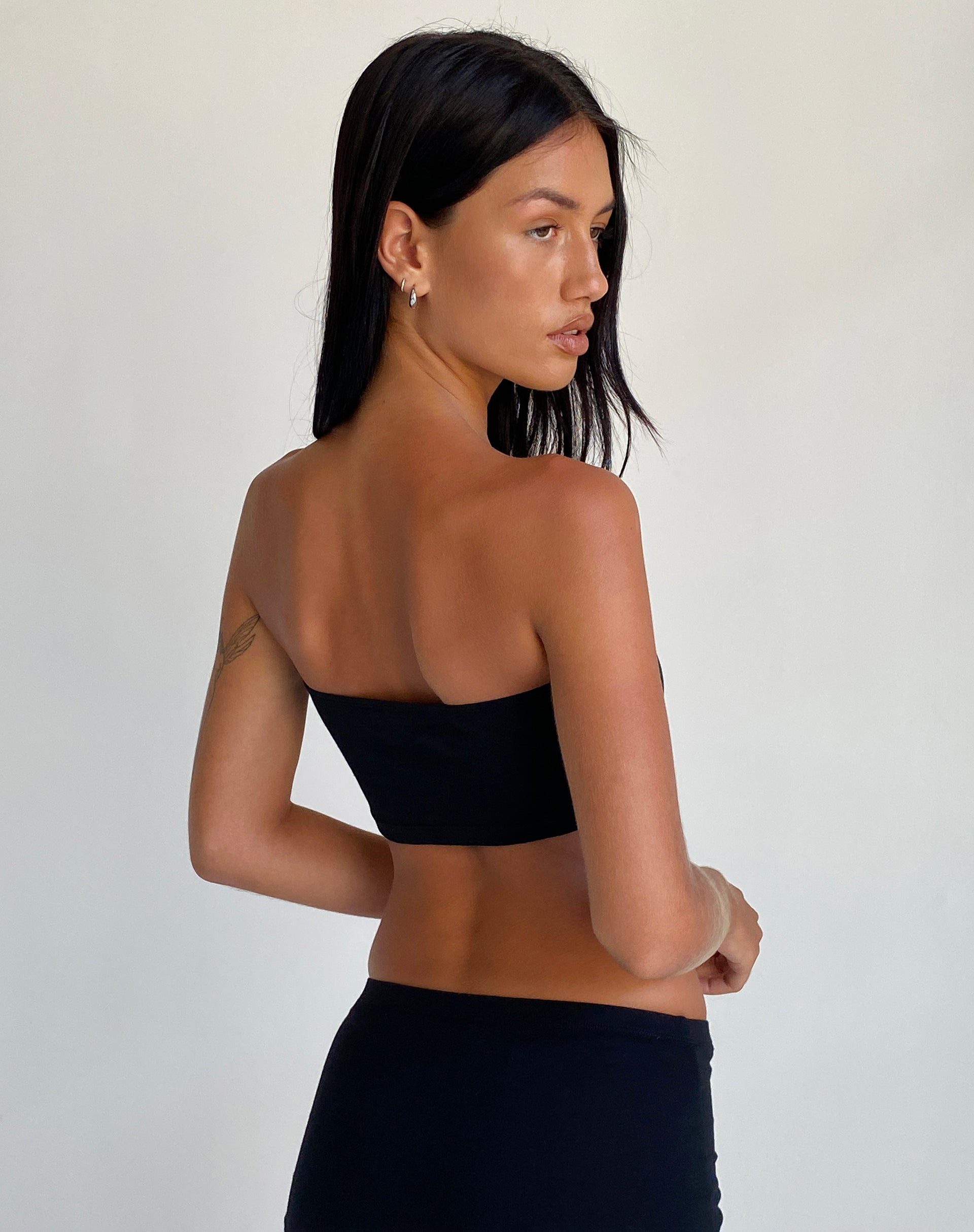 Imagen de Ladshe Bandeau Top in Lycra Negro