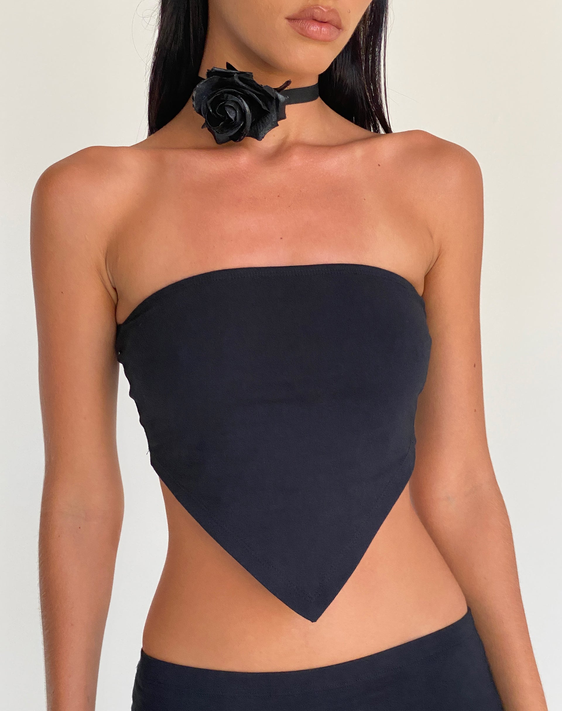 Imagen de Ladshe Bandeau Top in Lycra Negro
