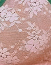 Malla rosa con ribete de contraste verde