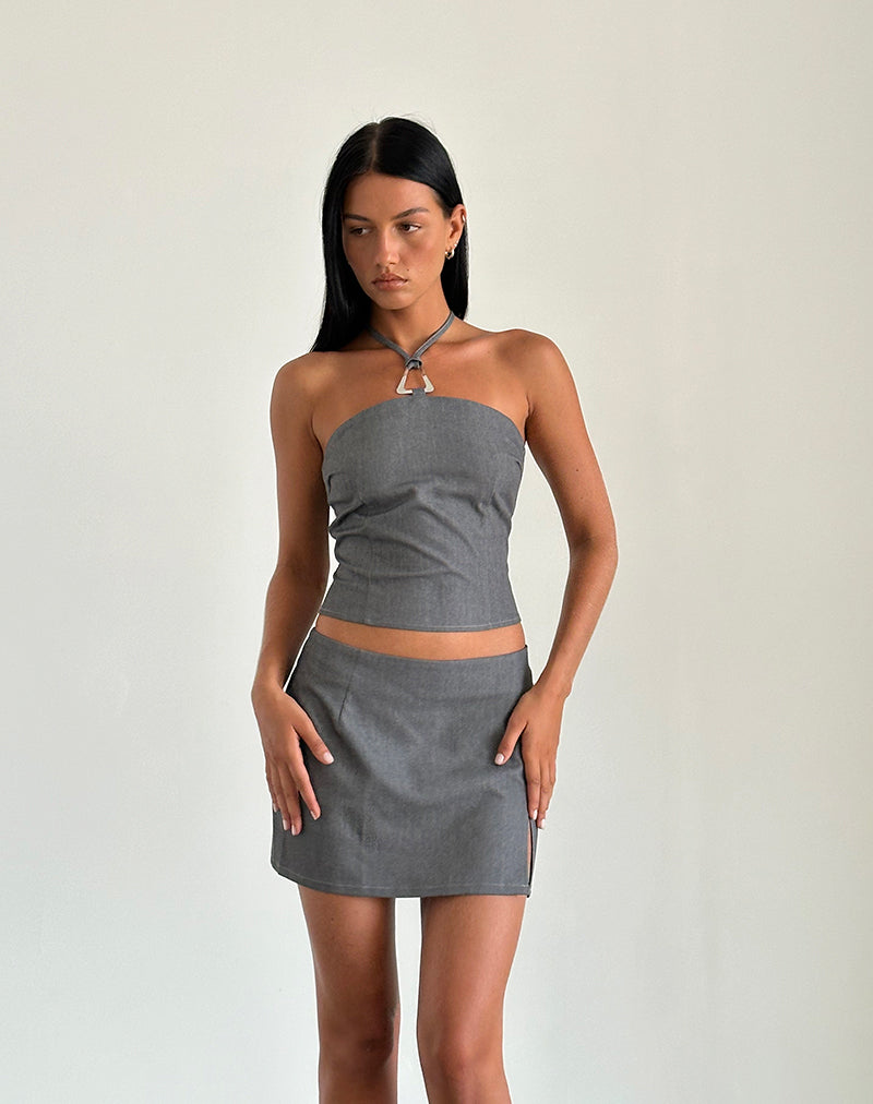 Pamela Minifalda en Tailoring Carbón