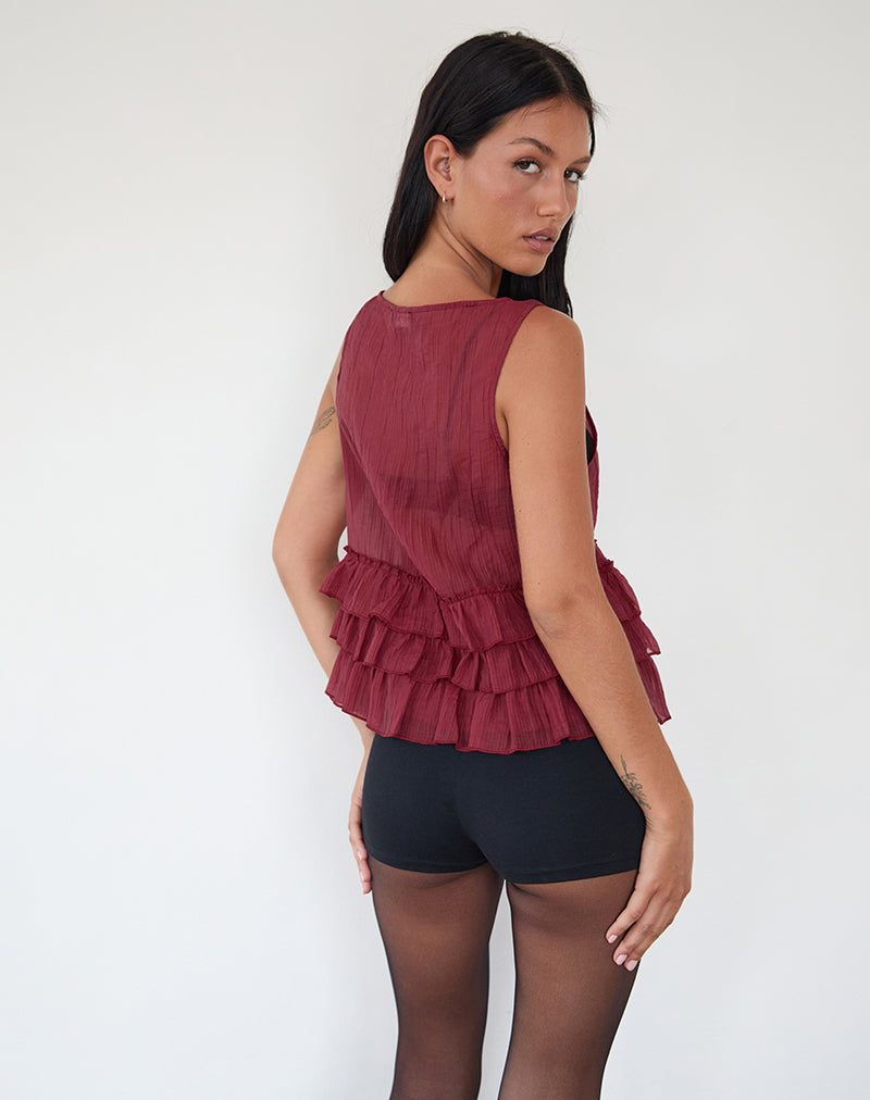 Imagen de Lamina Blusa sin forro en granate