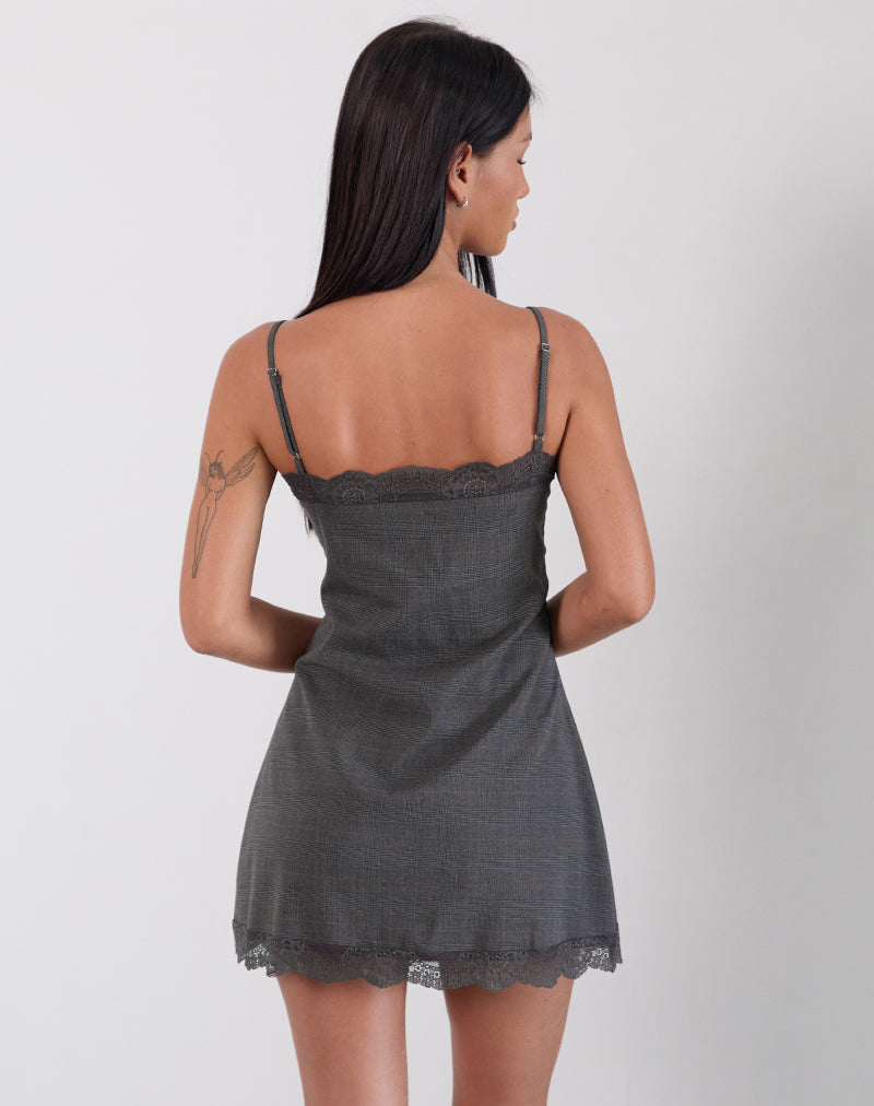 Imagen de Larna Mini Dress in Check Tailoring Grey