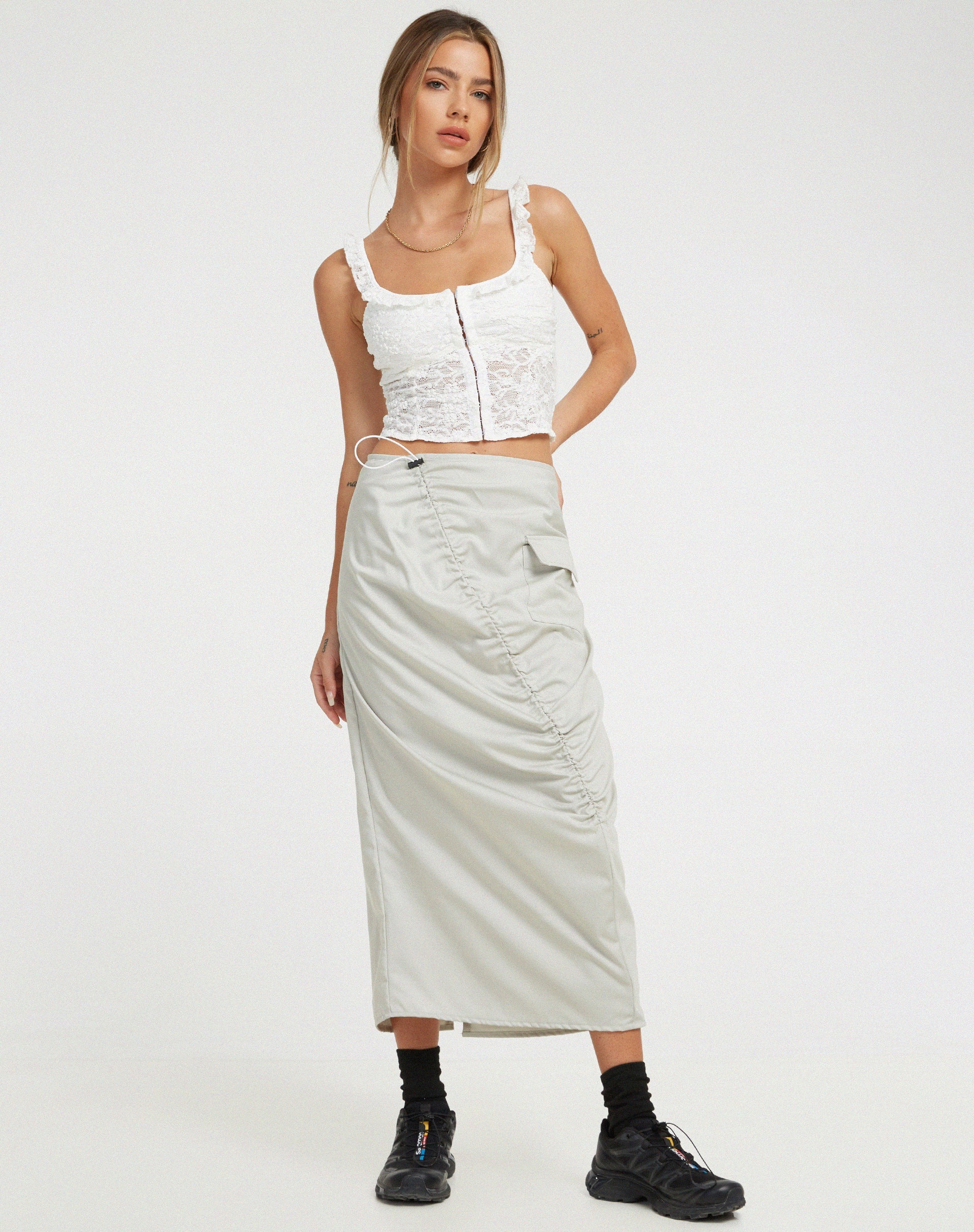 imagen de Laru Corset Top in Lace Ivory