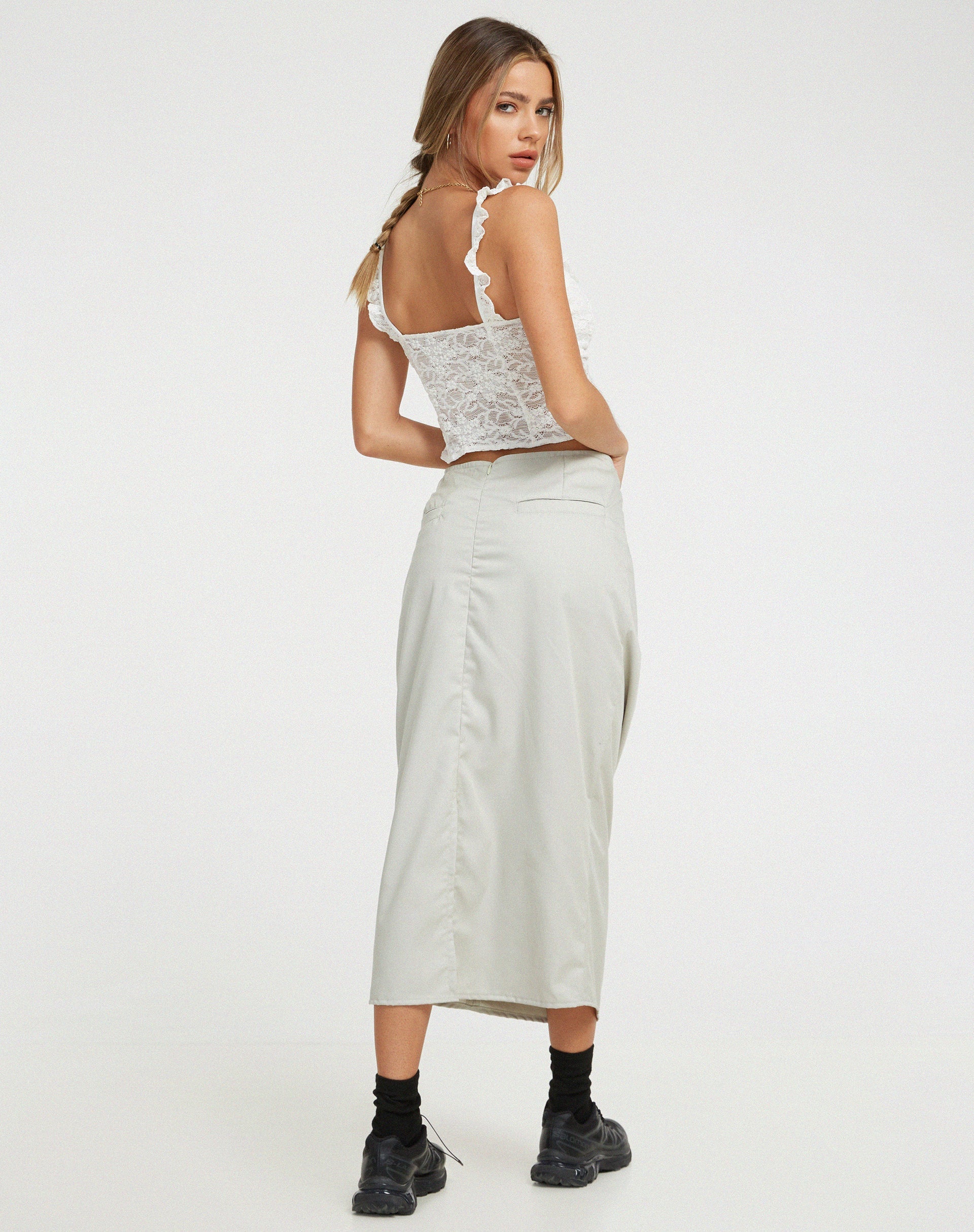 imagen de Laru Corset Top in Lace Ivory