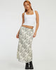 imagen de Lassie Maxi Skirt in Butterfly Vine Flock White