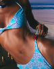 Imagen de Frata Braguita de bikini con abalorios en azul botánico bohemio