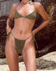 imagen de la braguita de bikini Leyna en color caqui