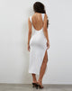 Imagen de Lauryn Maxi Dress sin espalda en jersey vaporoso Blanco