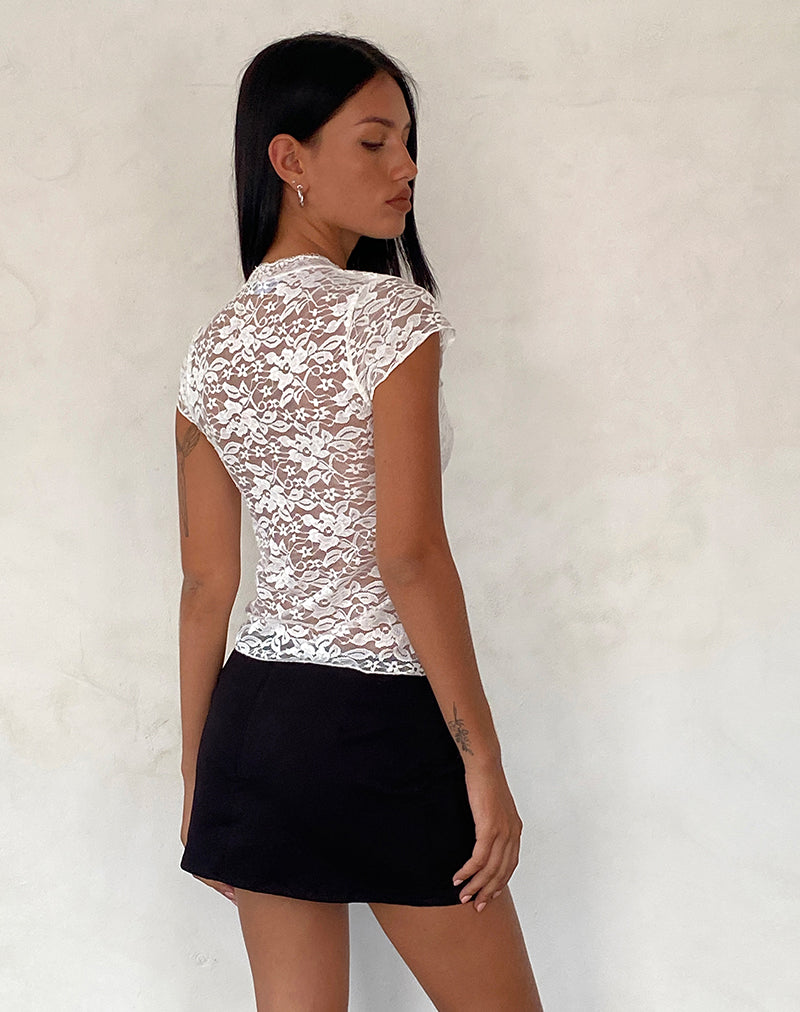 Imagen de Lavanya Top Mariposa de Encaje Blanco