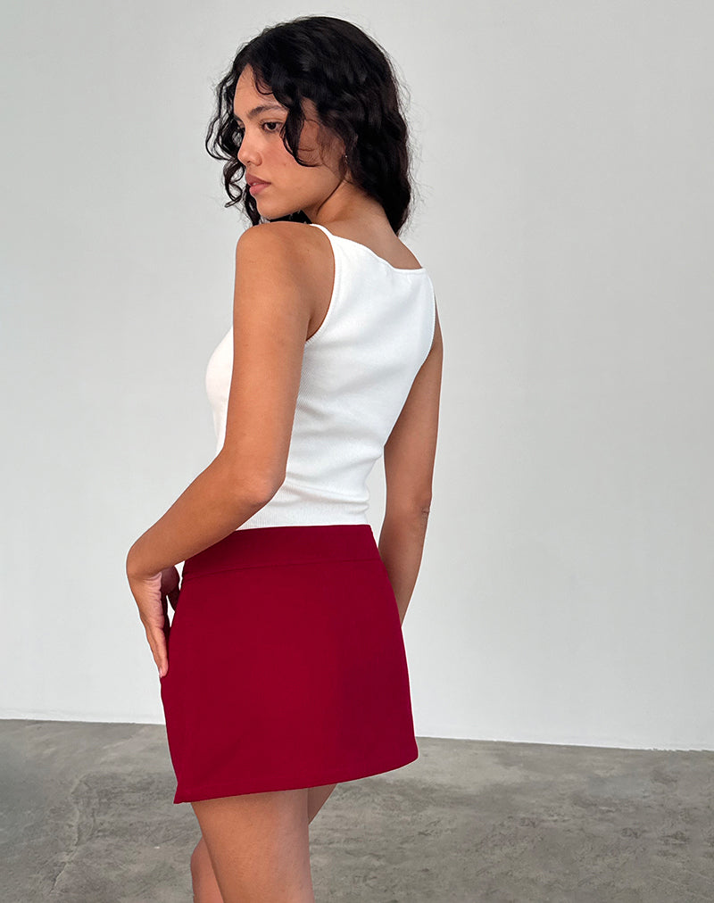 Imagen de la minifalda Lavonne roja