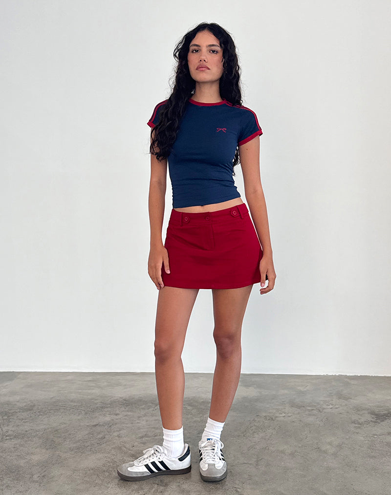 Imagen de la minifalda Lavonne roja