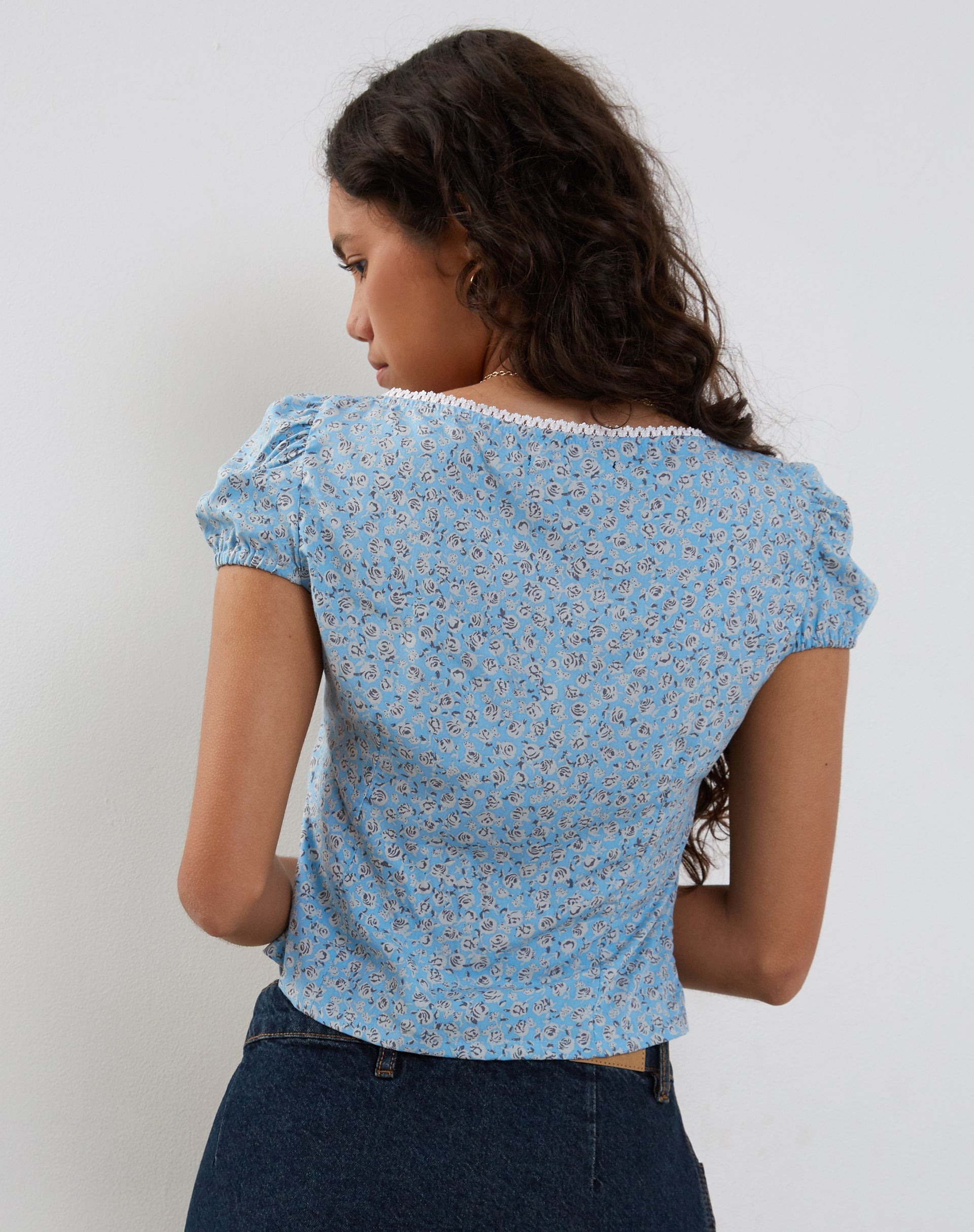 Imagen de Laz Top en Ditsy Rose Blue