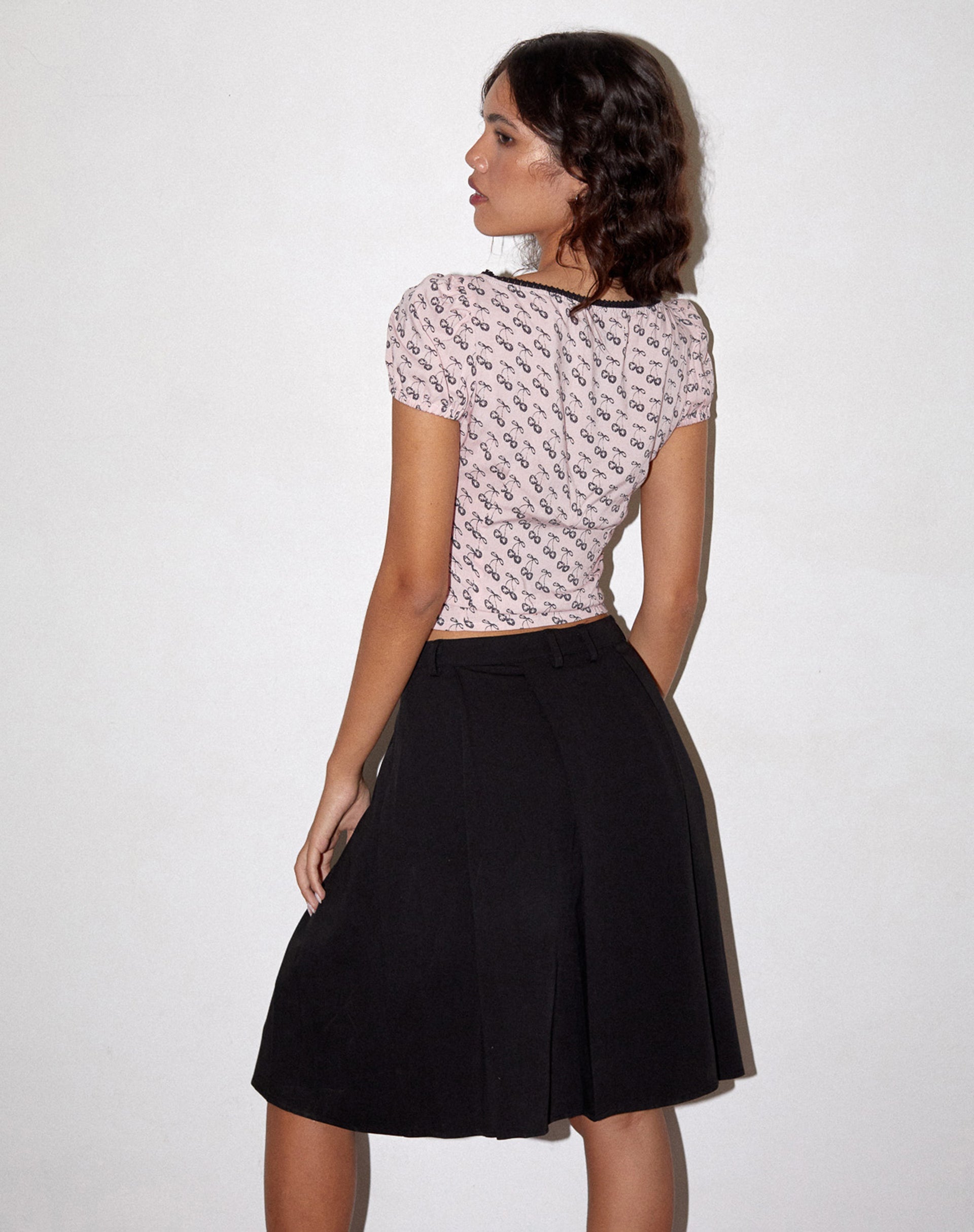 Imagen de Laz Top en rosa cereza Sketch Print