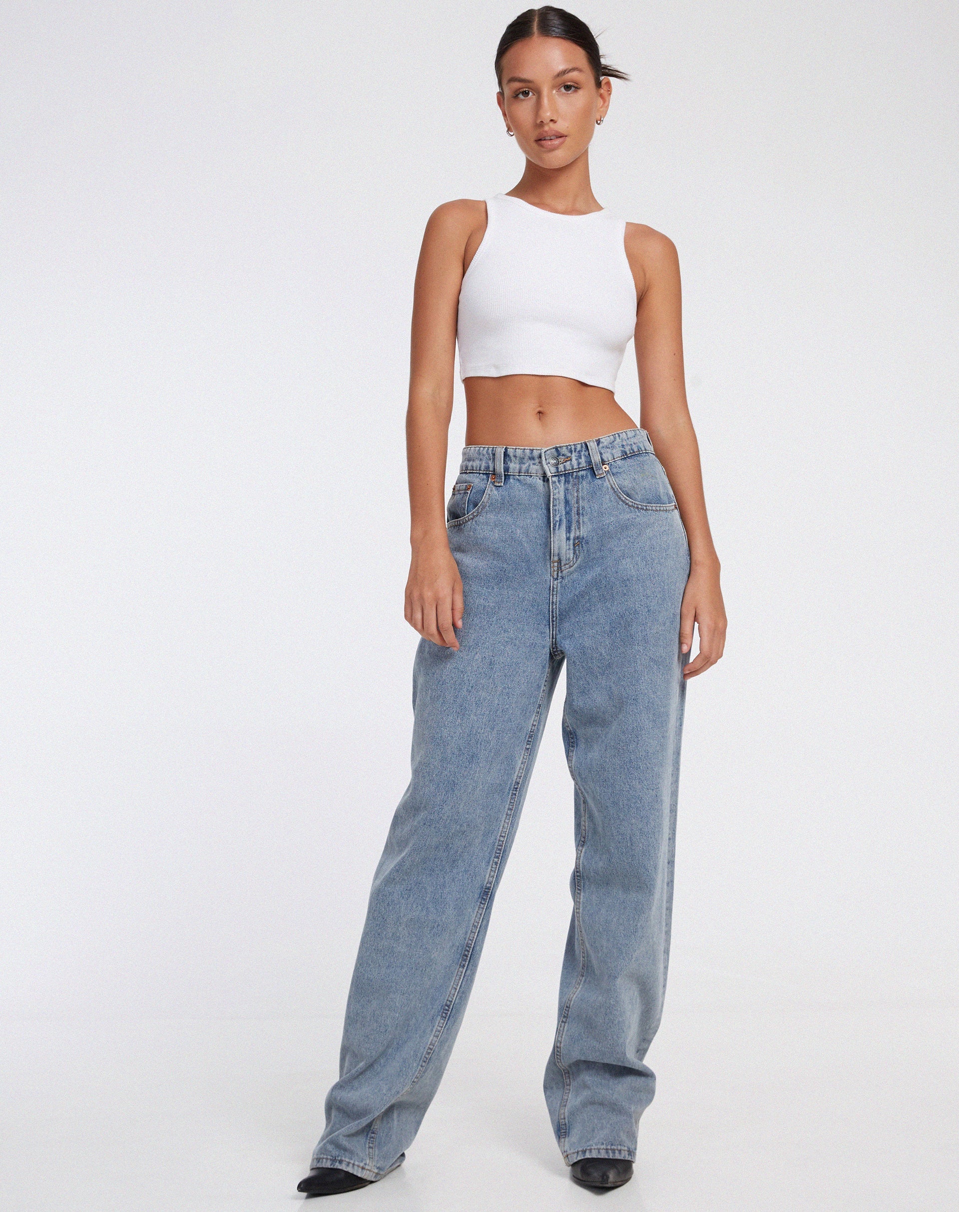 imagen de Leah Crop Top en Rib White
