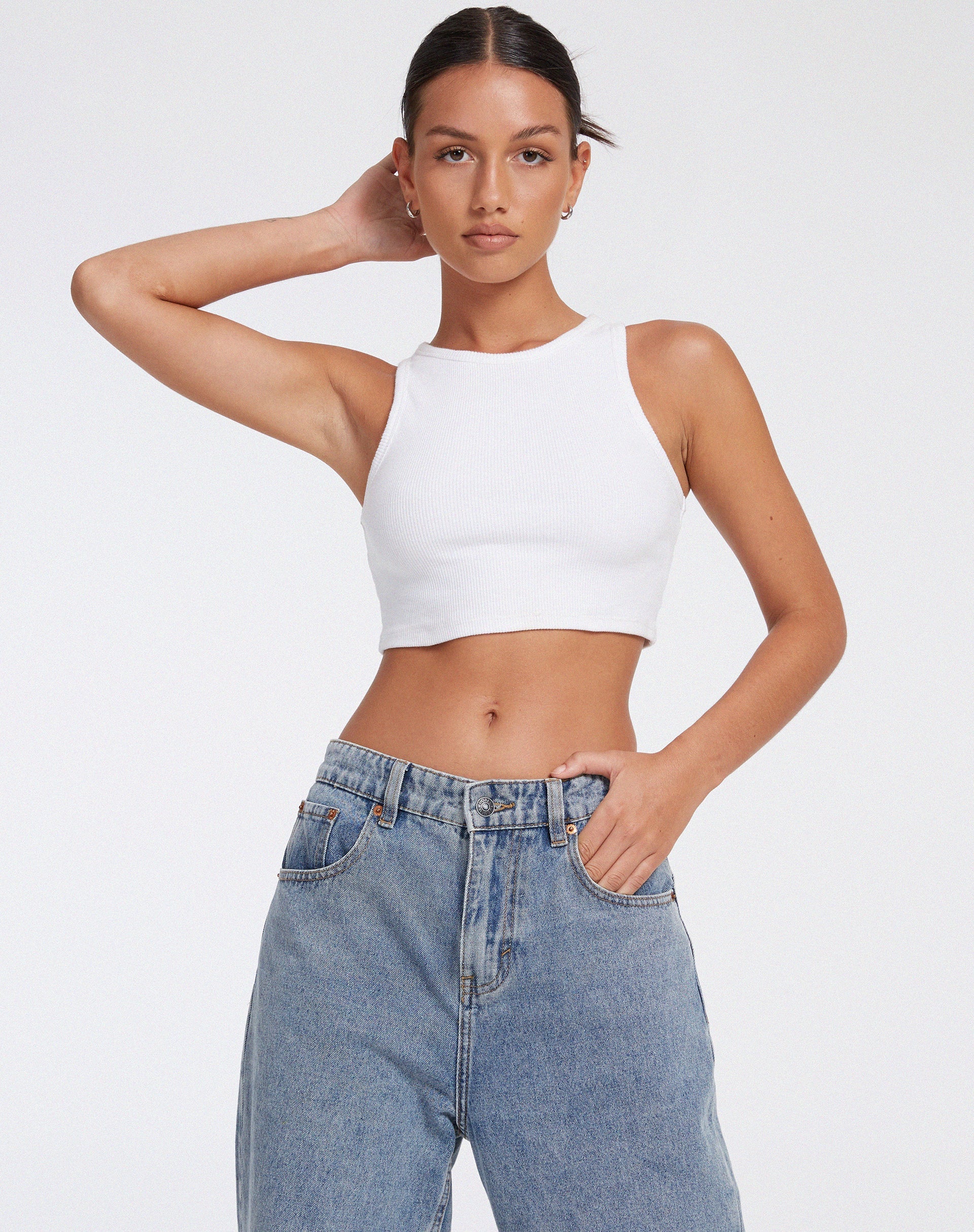 imagen de Leah Crop Top en Rib White