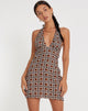 imagen de Leana Mini Dress in 90s Geo Brown