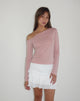 imagen de Ledez Asymmetrical Slouchy Top in Pink Lady Tissue