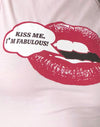 Rosa con gráfico Kiss Me I'm Fab