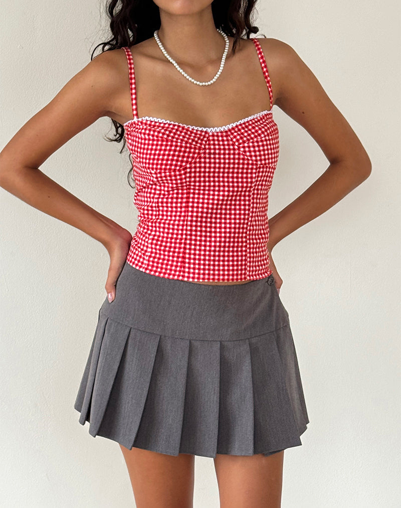 Leif Cami Top de guinga roja