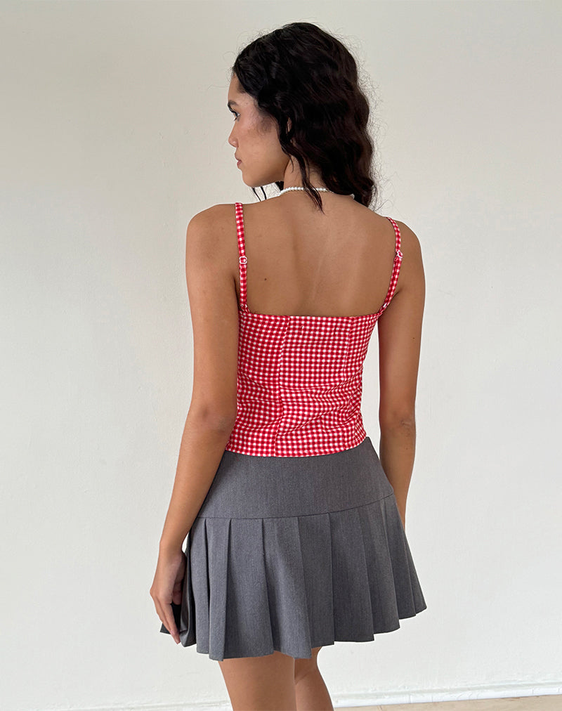 Imagen de Leif Cami Top en guinga roja