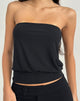 Imagen de Leocadia Bandeau Top en Cupro Negro
