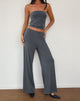 Imagen de Baku Wide Leg Trouser en gris oscuro