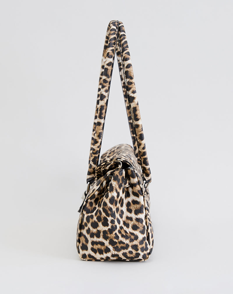Imagen de Bolso de hombro con estampado de leopardo