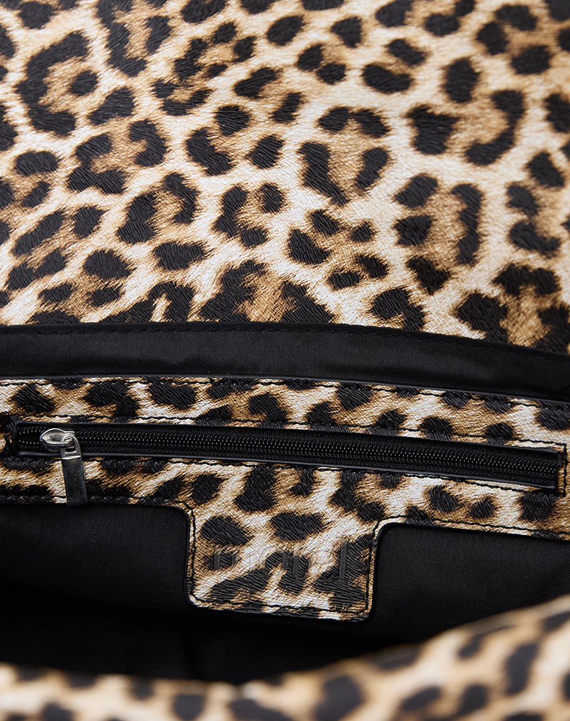 Imagen de Bolso de hombro con estampado de leopardo