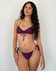 Imagen de la braguita de bikini Leyna en Plum Shimmer