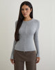 Imagen de Liano Zip Cardigan in Rib Knit Grey