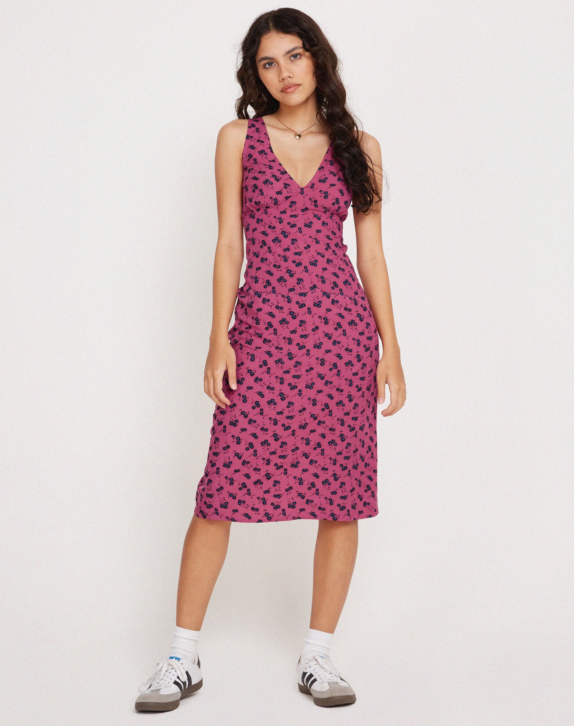 Imagen de Lieva Vestido Midi en Floral Frambuesa