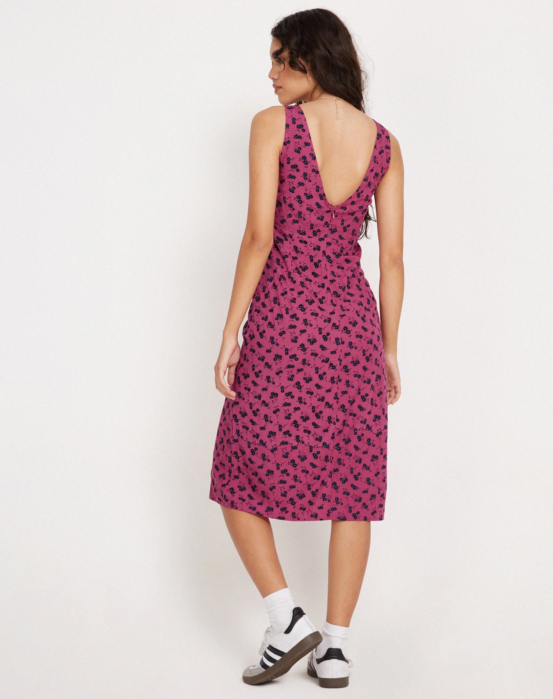 Imagen de Lieva Vestido Midi en Floral Frambuesa