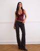 Imagen de Lihat Top en Botanical Flock Flower Granate