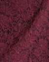  Encaje burdeos con ribete rosa