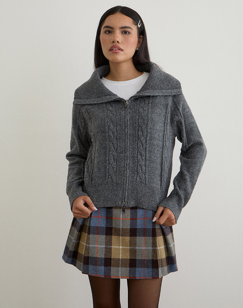 Imagen de Lilena Zip Jumper de punto Dark Shadow