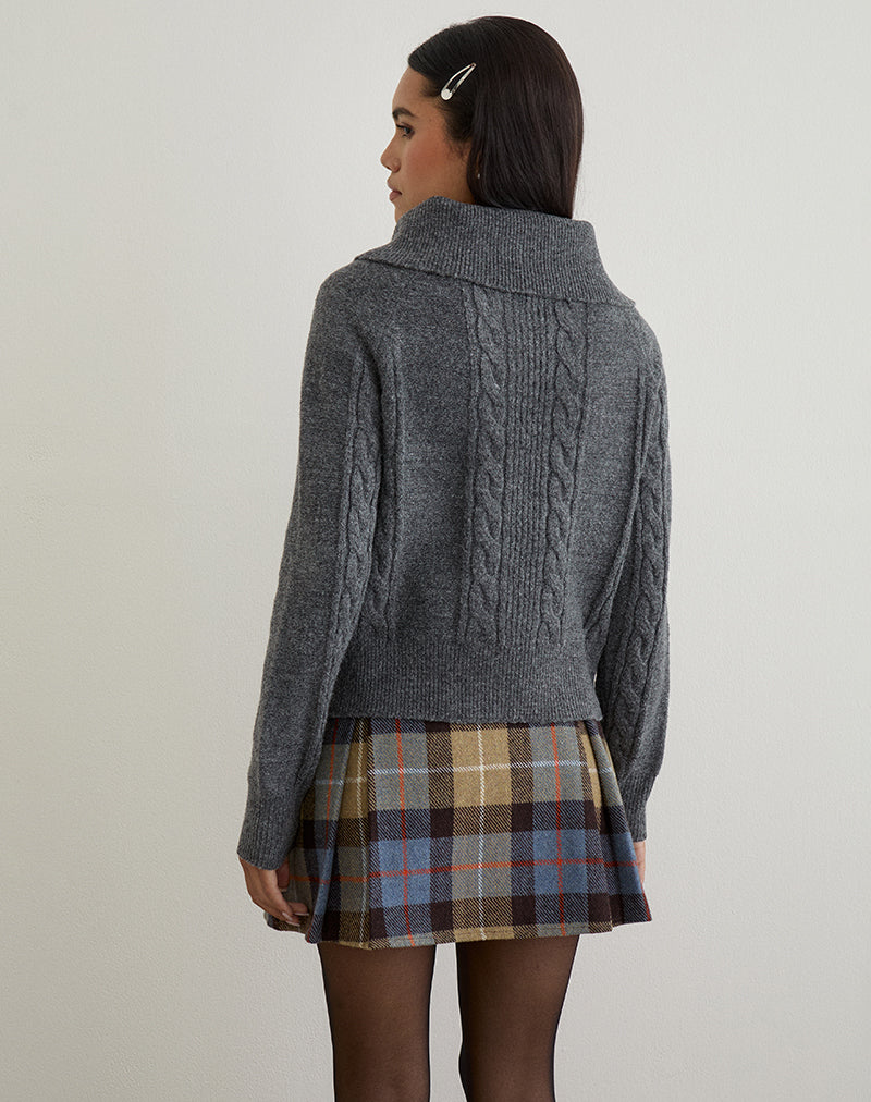 Imagen de Lilena Zip Jumper de punto Dark Shadow