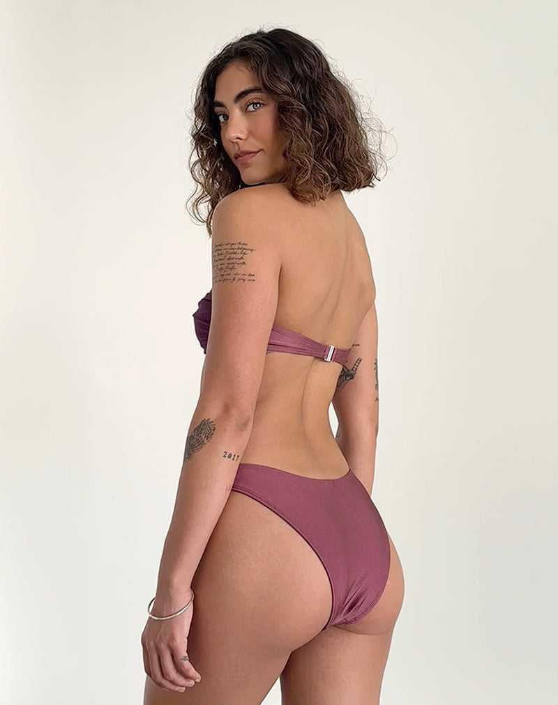 Imagen de Braguita de bikini Farida en malva oscuro