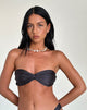 Imagen del sujetador de bikini Linda Twist gris oscuro